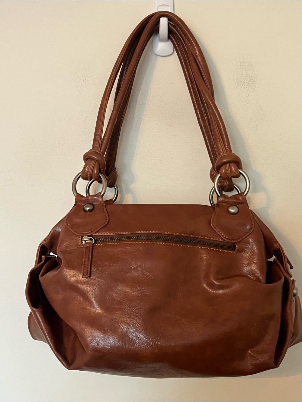 Vintage Y2K GUESS Brown Embroidered Studded Shoulder Satchel Bag - Picture 8 of 16